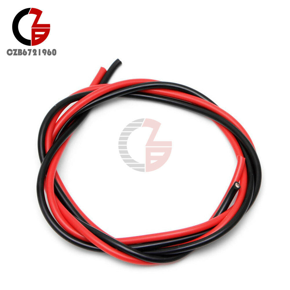Red + Black 12AWG Gauge Wire Silicone Flexible Copper Stranded Cable for RC