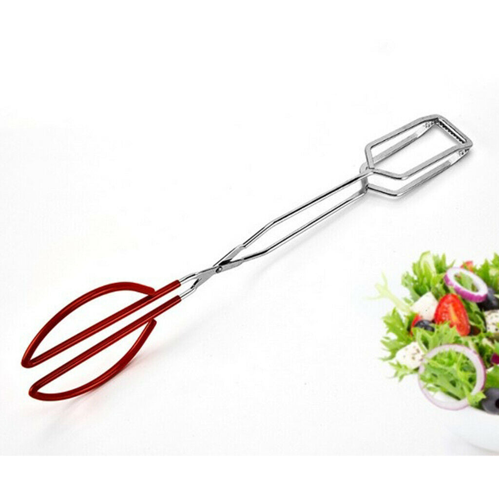 4Pcs Food Grade Stainless Steel BBQ Scissors Tongs Kitchen Buffet Pliers,Easy