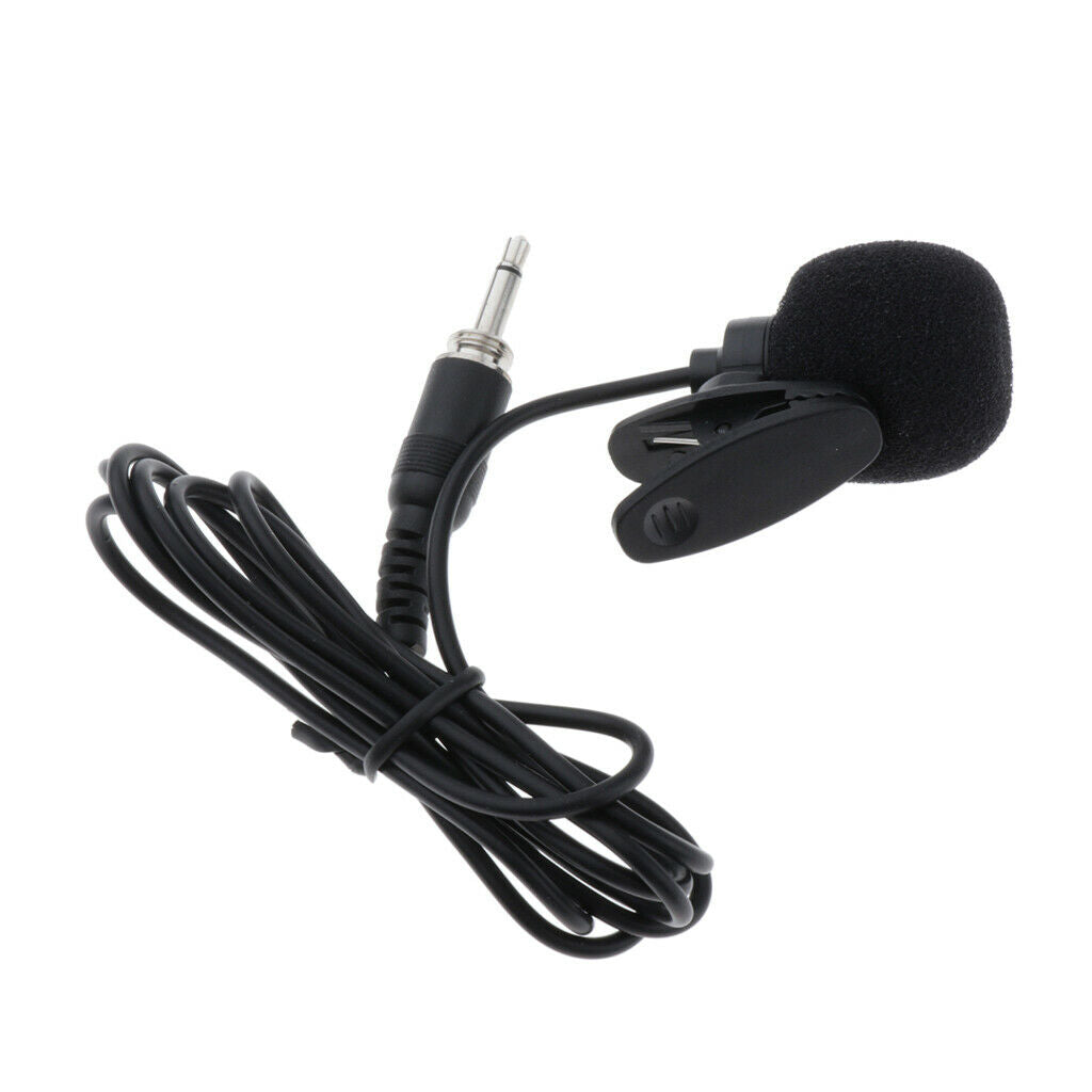1/8" (3.5mm) TRS Microphone Lapel Tie Clip for PC Cellphone Transmitter