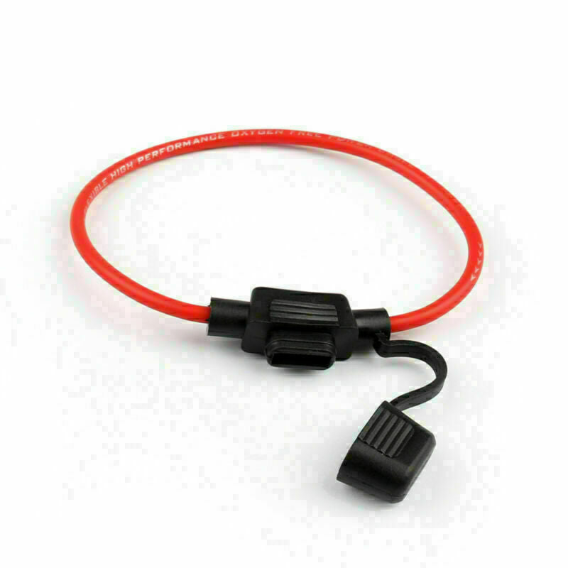 8X Medium Blade Fuse Holder ATC ATO Waterproof 16AWG In-Line Wire For Car BS5 CN