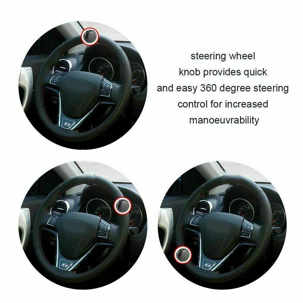 Auto Heavy Duty Suicide Knob Car Black Steering Wheel Spinner Handle Knob US
