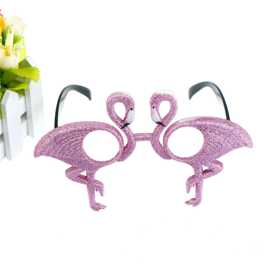Glitter Flamingo Shaped Glasses Fancy Dress Up Frame Costume Gift Party S.l8