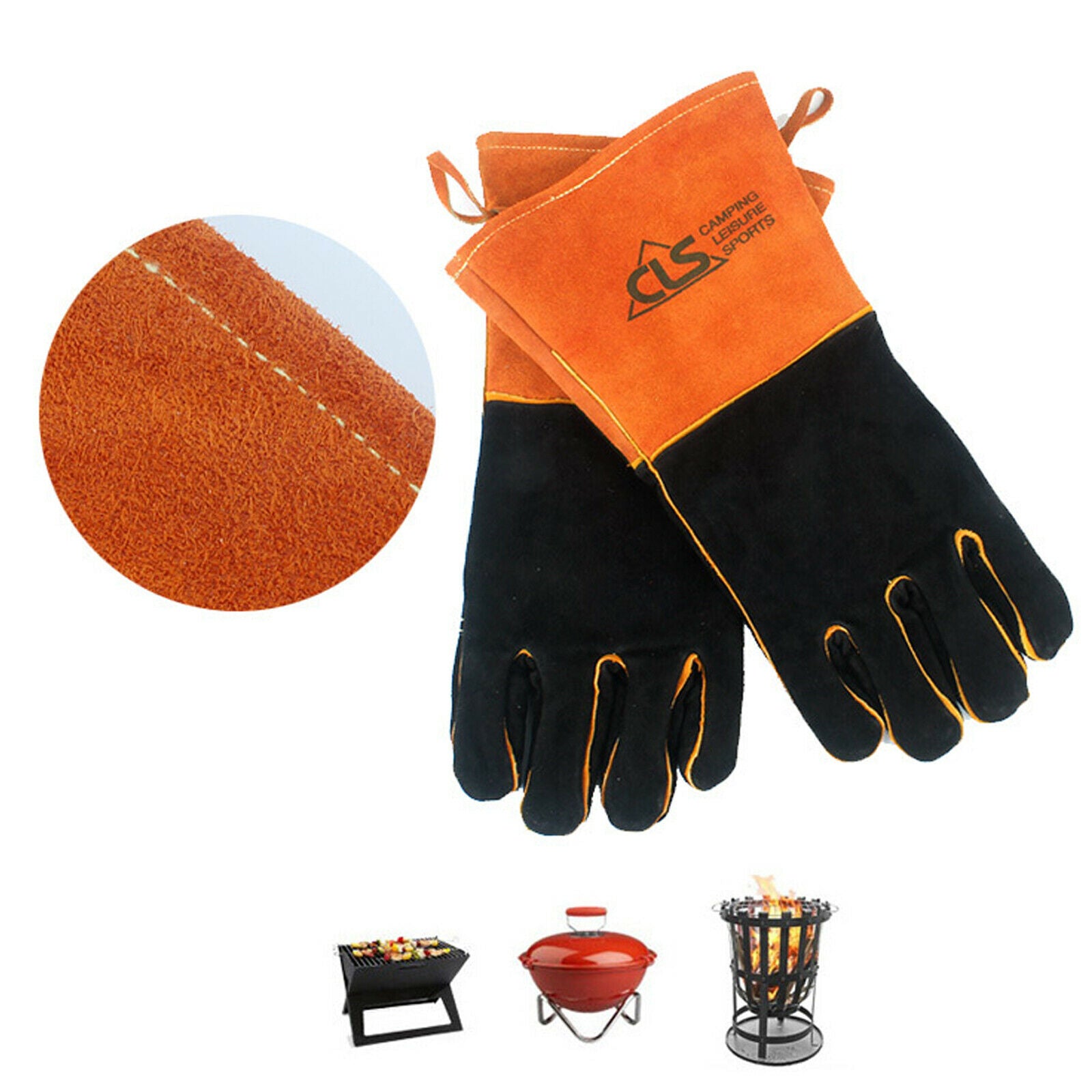 1 Pair BBQ Grill Oven Gloves Heat Resistant Tools Accessories Welding Welders