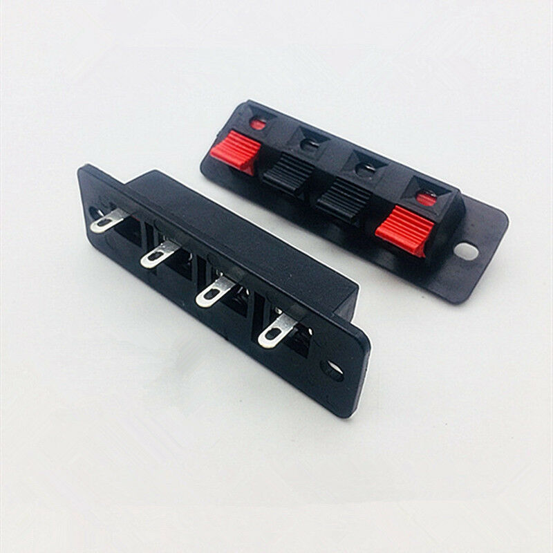 10PCS 4 Terminal Speaker Connector Plate push type terminal board 4 positions