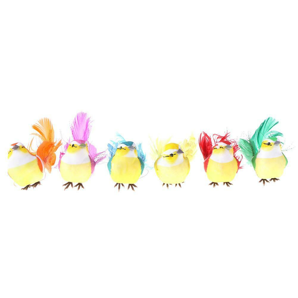 12pcs Decorative Doves Artificial Foam Feather Simulation Craft Birds Decor @