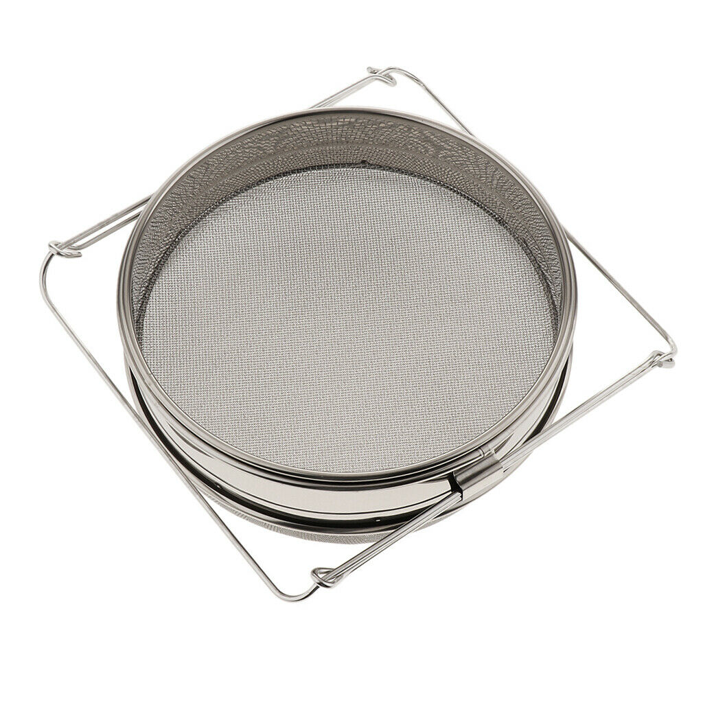 Stainless Steel Beekeeping Double Honey Strainer Filter Set Apiary Supplies