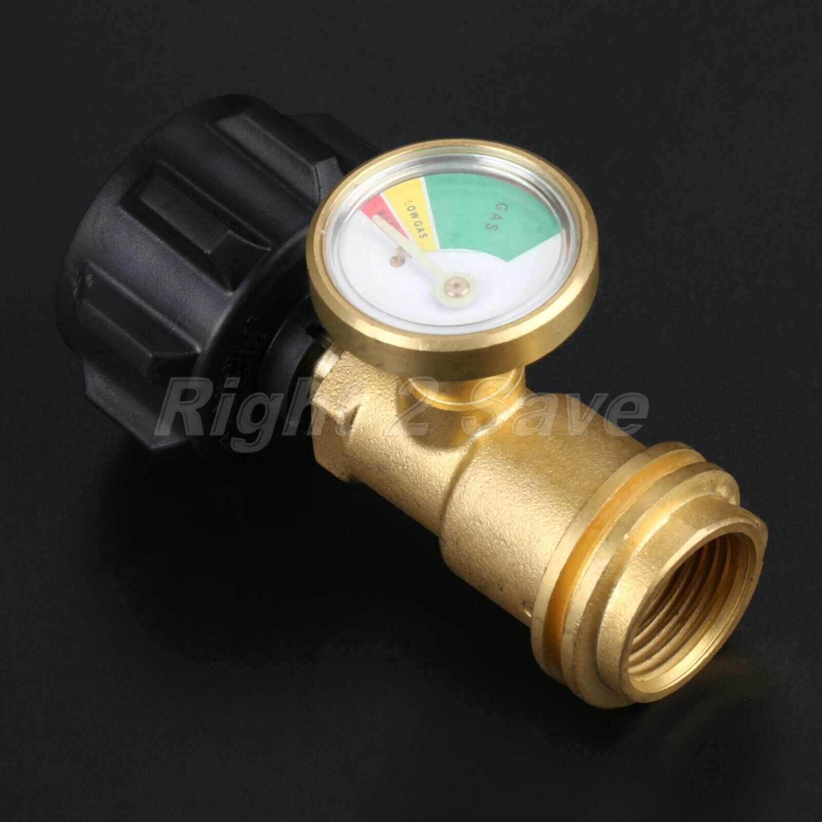 High Quality BBQ QCC1/POL Propane Gas Tank Valves Adapter & Pressure Meter Gauge