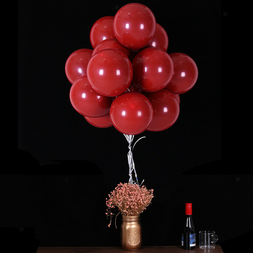 50 Pieces Romantic Latex Balloon Photo Props Wedding Birthday Red Decor