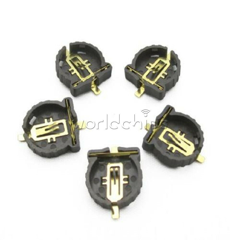 10PCS CR1220 Button Battery Socket Clip Holder Box Case Portable