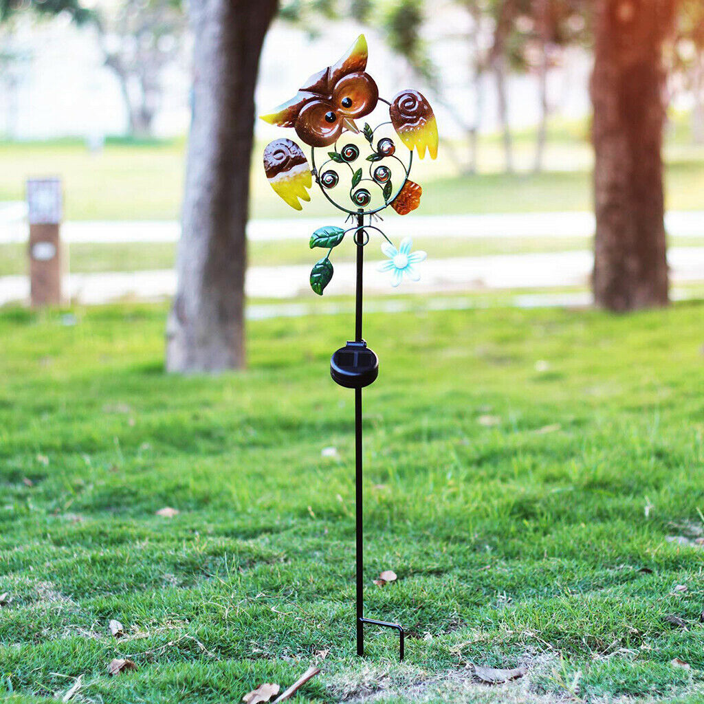 Waterproof Metal Solar LED Lights Stake for Patio Art Decor Outdoor Decor