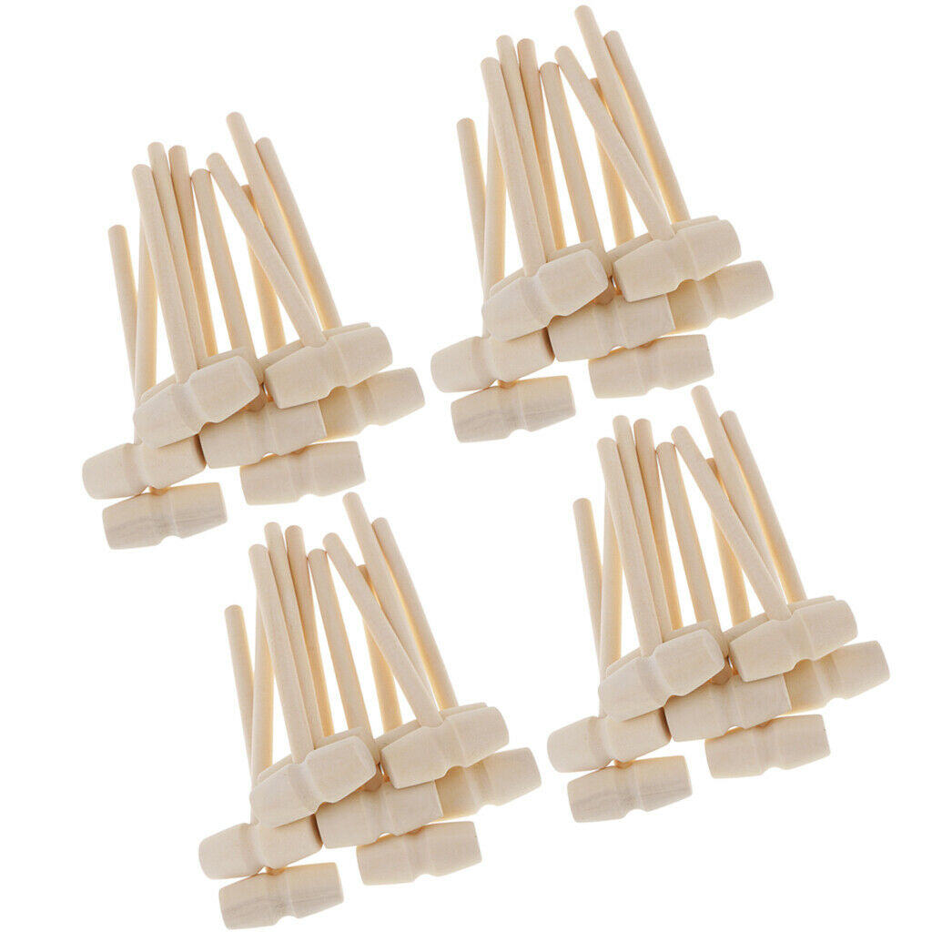 40x Mini Wooden Mallet Leather Crafts Carving Stamping Hammer Hand Tools DIY
