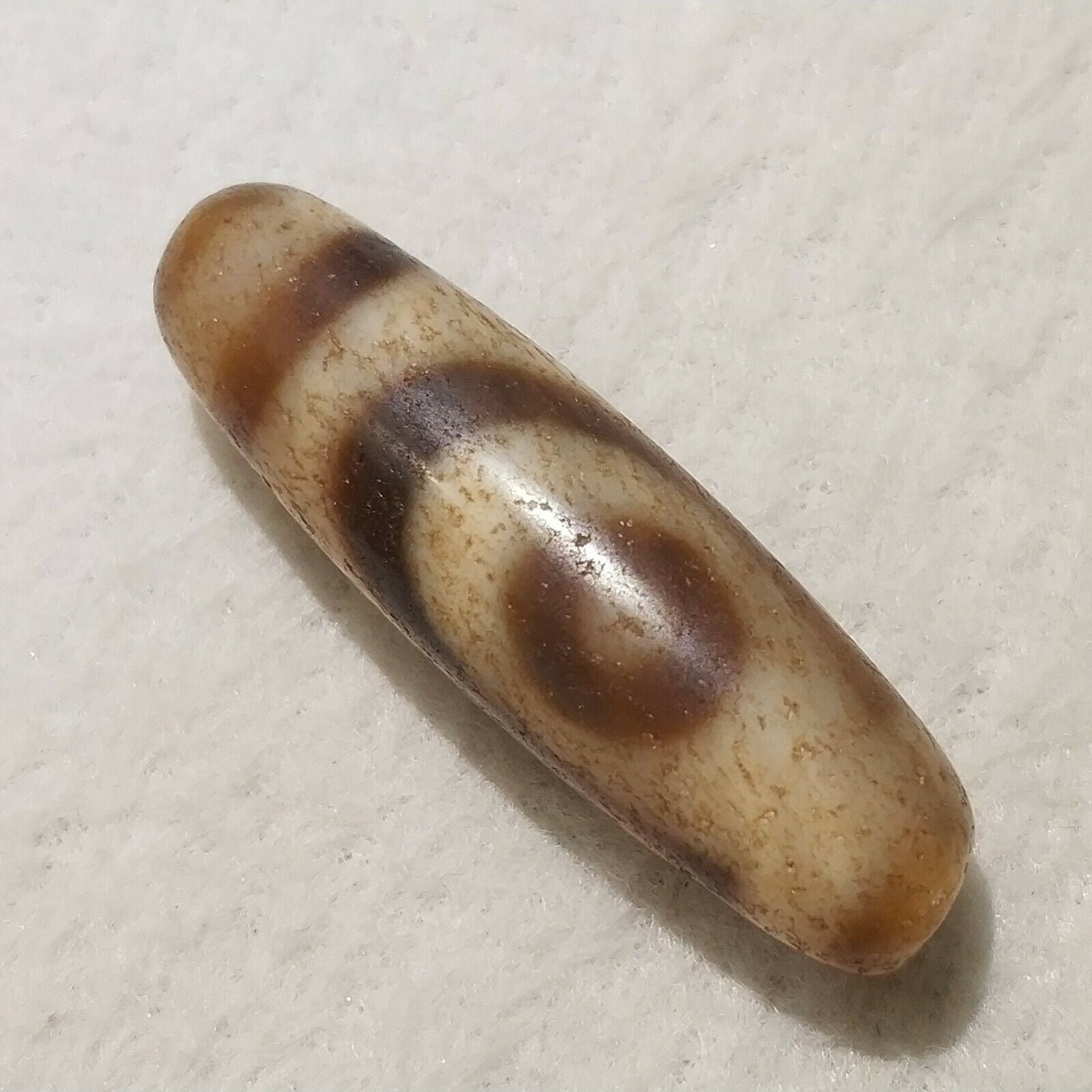 Magic Power Old Tibetan Agate *2 Eyes* Amulet Dzi Bead CH731