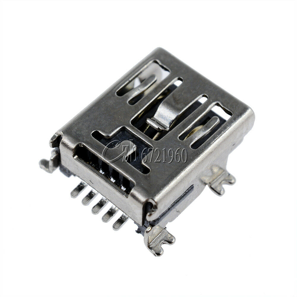 10Pcs Mini USB Type B Female 5-Pin SMT SMD Socket Jack Connector Port PCB Board