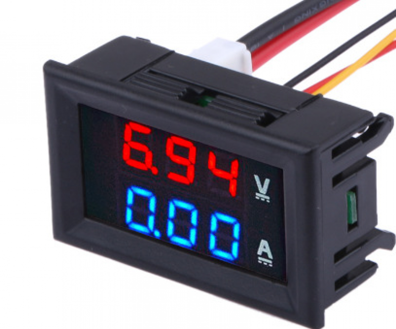 Dc0-100V 10A Led Dc Dual Display Digital Voltage 10A Ammeter Head Red and Blue
