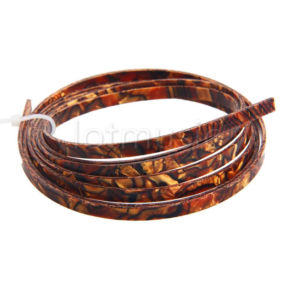 2 Pcs Guitar Bindings Project Purfling Strip 1650x4x1.5mm Tiger Strips Celluloid