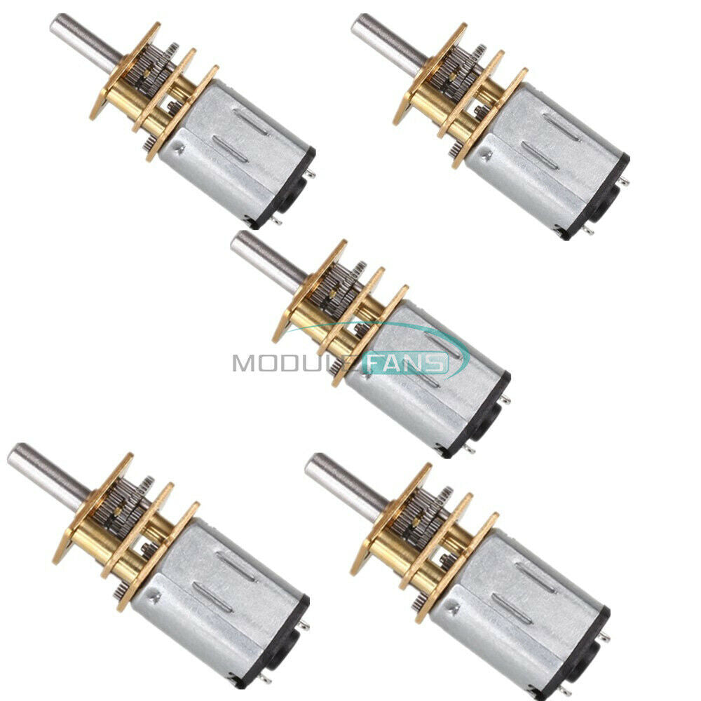 5PCS DC12V 600RPM Micro Speed Reduction Metal Gearbox Wheel Shaft Gear Motor