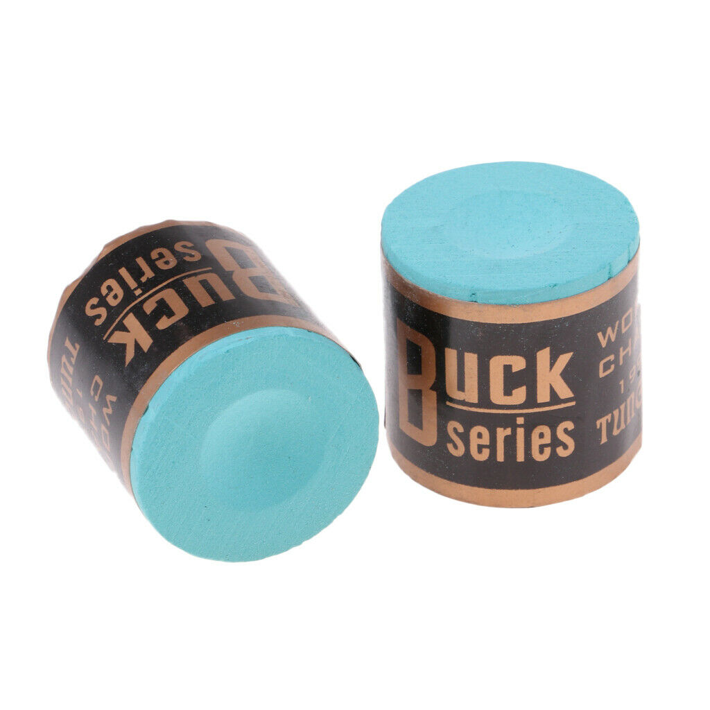 Set of 2 Premium Pool Chalk Snooker Replacement Chalks Shaft Tips Maintain
