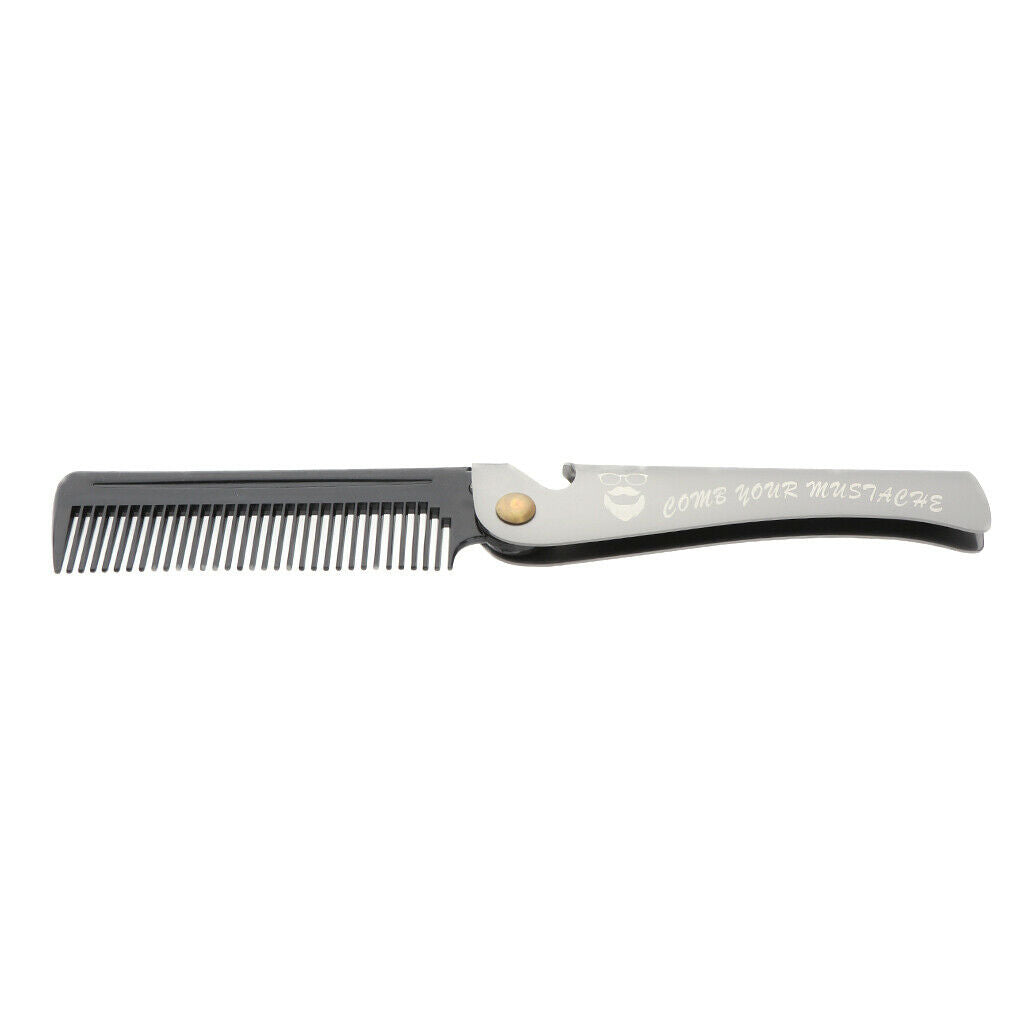 2pcs 4"  Size Hair Beard Mustache Styling Shaping Grooming Combs Black