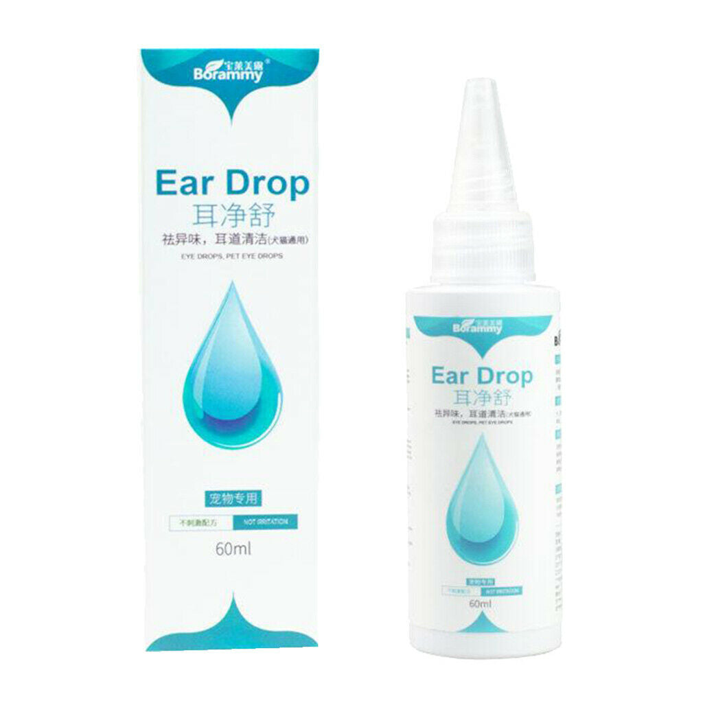 60ml Ear Cleanser Drops for Dogs Cats Puppy Kitten Cleans and Removes Wax