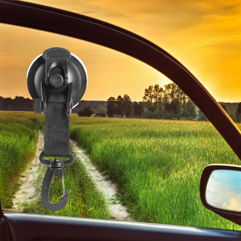 Strong Suction Cup Anchor with Securing Hook Tie Down Camping Tarp Accessory