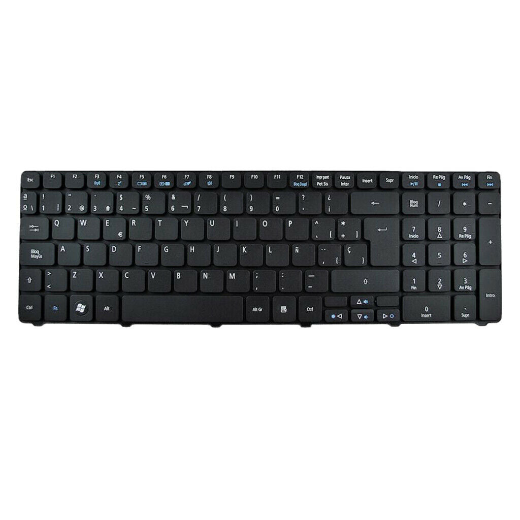 Laptop SP QWERTY Spanish Keyboard Replacement Fits for Acer AS5741G Black