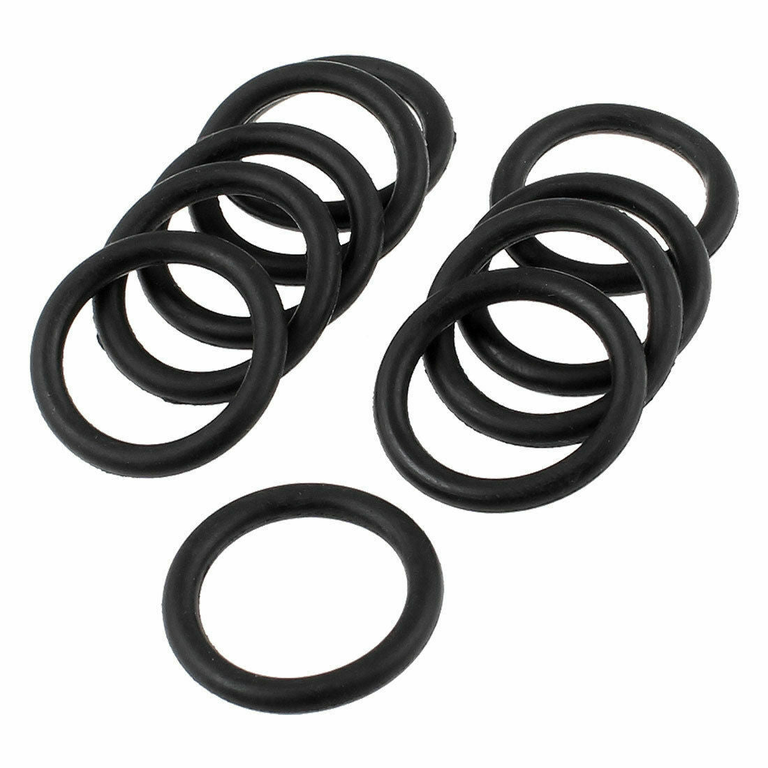 3mm x 24mm Black Nitrile Rubber Sealing O Ring Seal Washer Grommets 10pcs