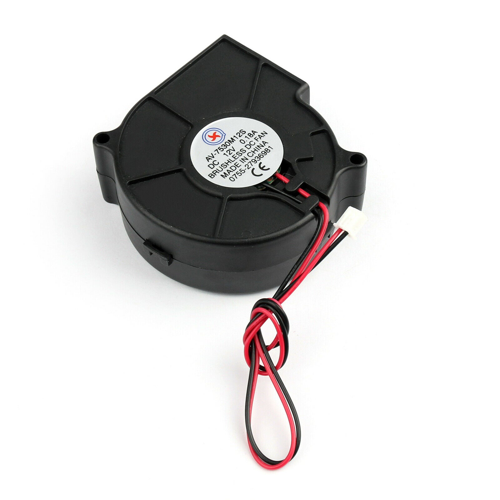 1Pcs Brushless DC Cooling Blower Fan 12V 7530s 75x75x30mm 0.18A Sleeve 2 Pin  CA
