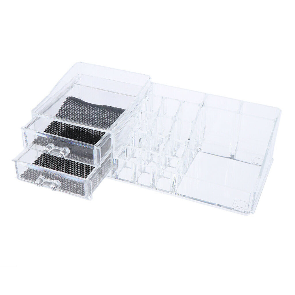 Acrylic Makeup Organizer Cosmetics Container Drawers Lipsticks Display Stand