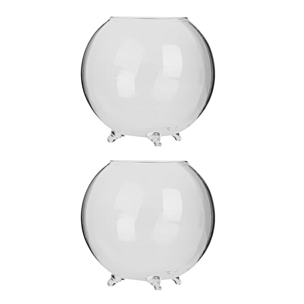 2Pieces Glass Hydroponic Vase Micro Landscape DIY Bottle Terrarium Container