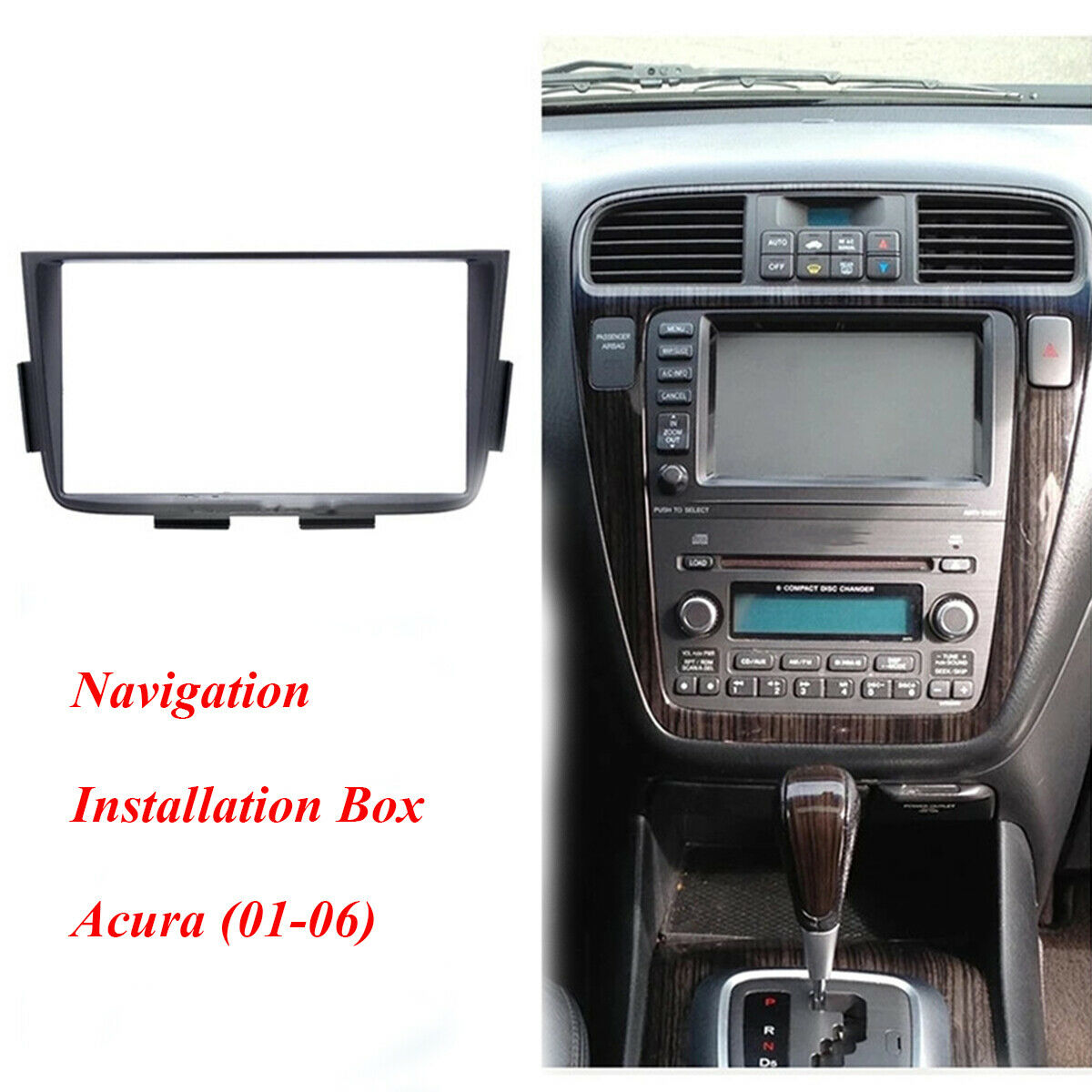 1x Car Radio Fascia Trim Kit Navigation Installation Box For 2001-2006 ACURA MDX