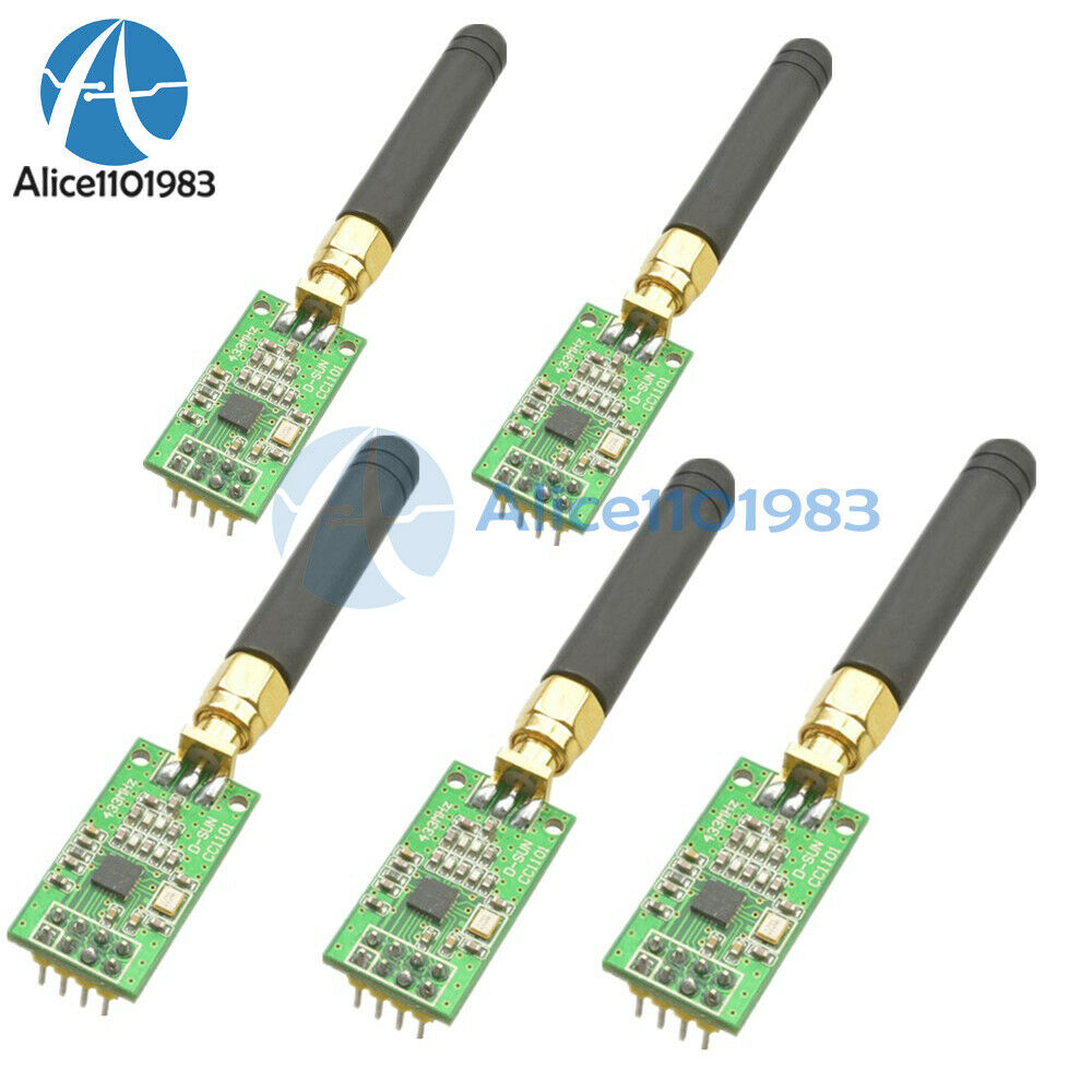 5PCS CC1101 Wireless Transceiver 315/433/868/915MHZ + SMA Antenna Module