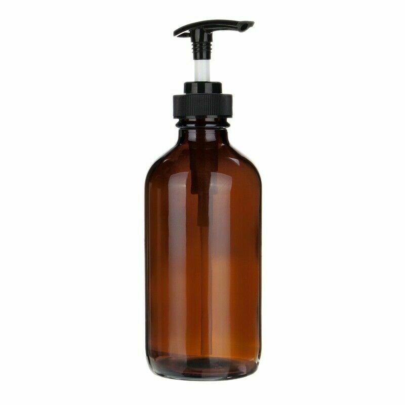 1pc Amber Glass Trigger Spray Pump Bottles Essential Oil Aromatherapy Reusable