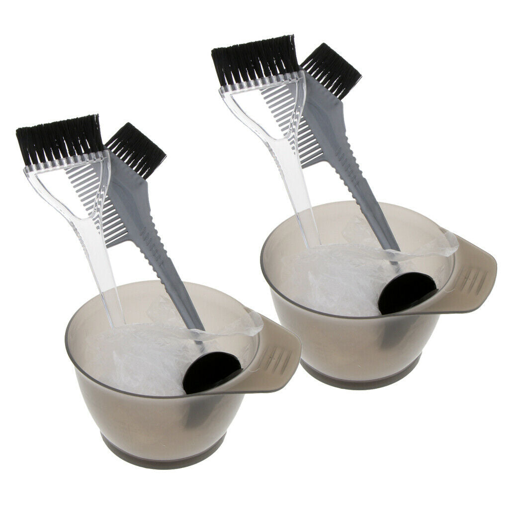 2 Pcs. Premium Coloring Bowl with Coloring Brush for Hairdressing Salon,
