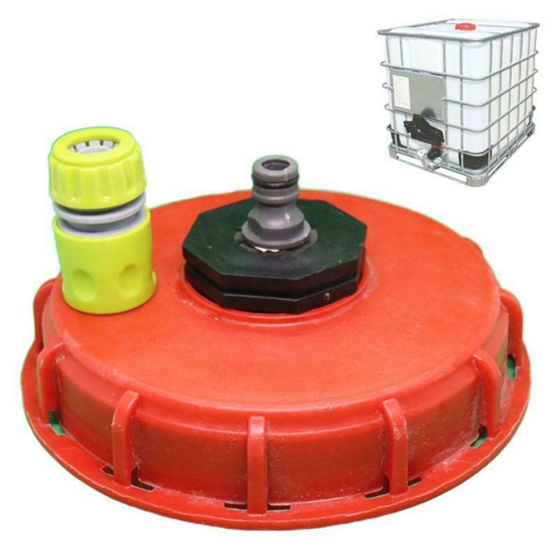 Plastic IBC Tank Cap Cover Lid Bung Adapter with Water Injection Connector Plug