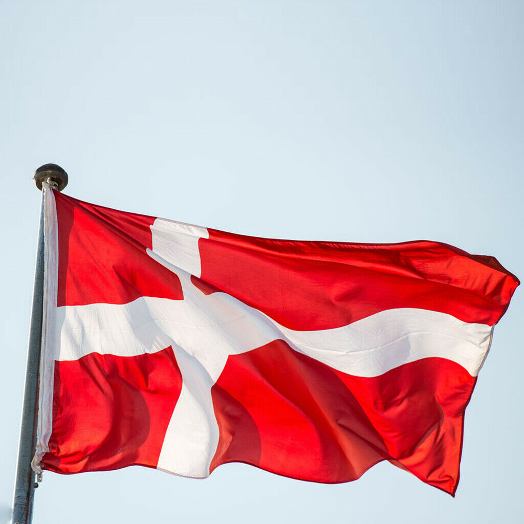Country Large Flag National Banner Festival Decor Red White Denmark