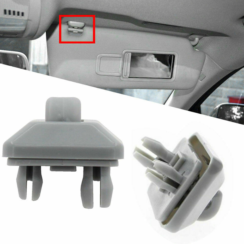 2x Gray Inner Sun Visor Clip Fits Audi A3 A4 A5 Q5 A7 B6 B7 B8 S4 S5 #8U0857562A