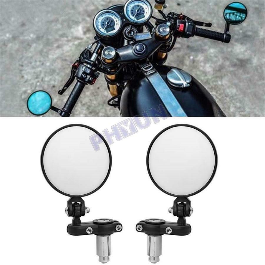 2x Motorcycle Handlebar Mirrors Side Mirrors Foldable Aluminum Alloy w/ Wrench
