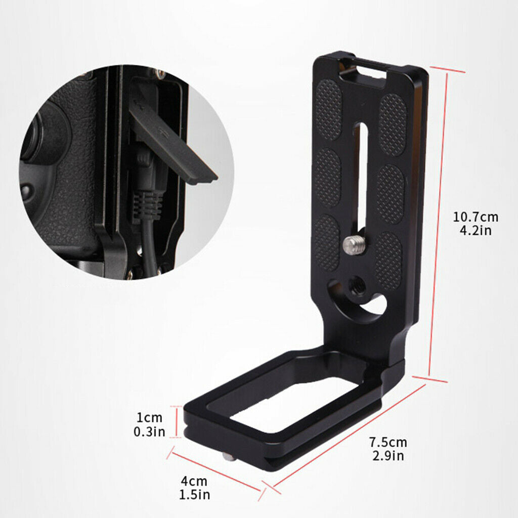 Black Vertical Holder for The L Bracket for The  Camera