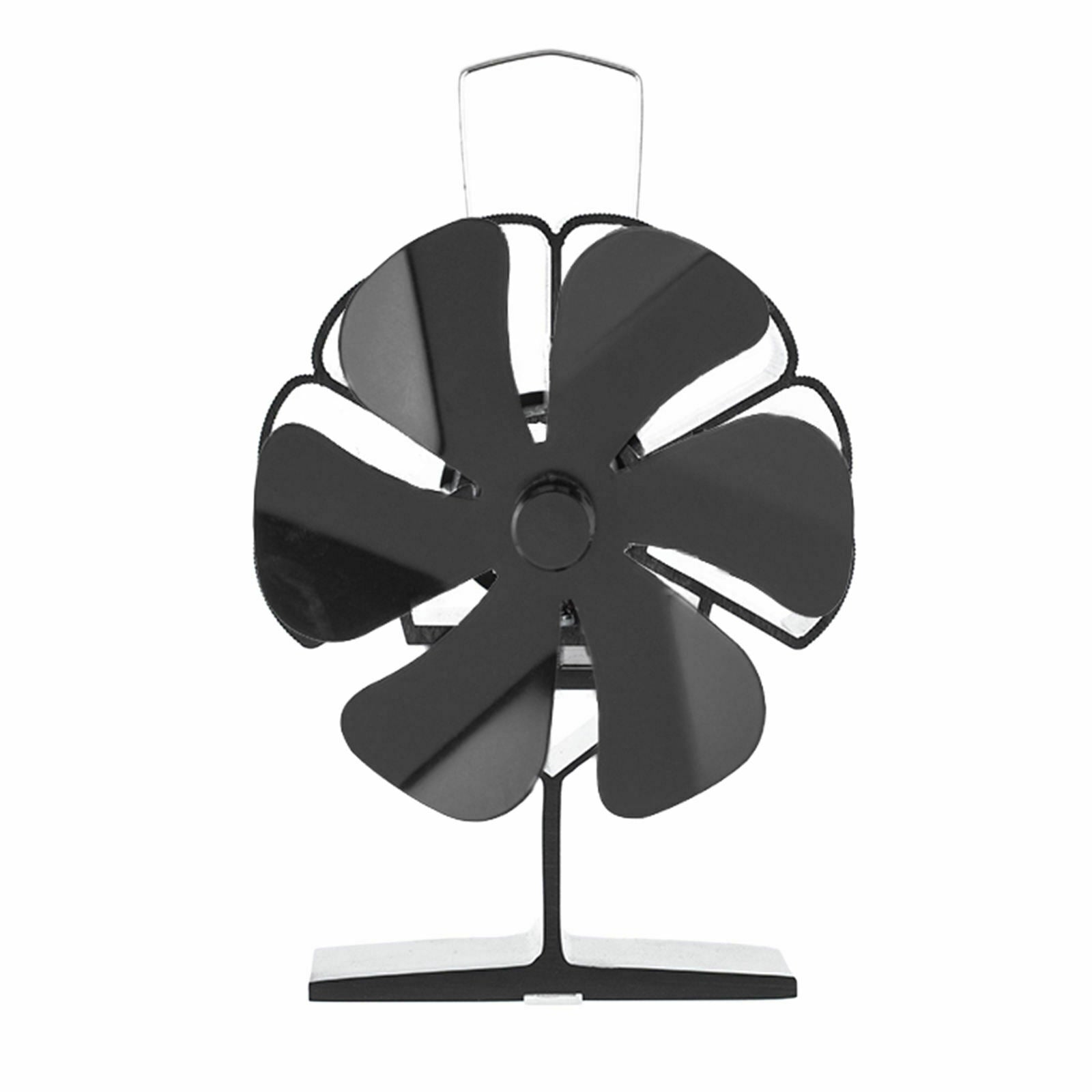 6 Blades Fireplace Fan Wood/Logs Stove Burner Fan Eco Friendly Log Burner