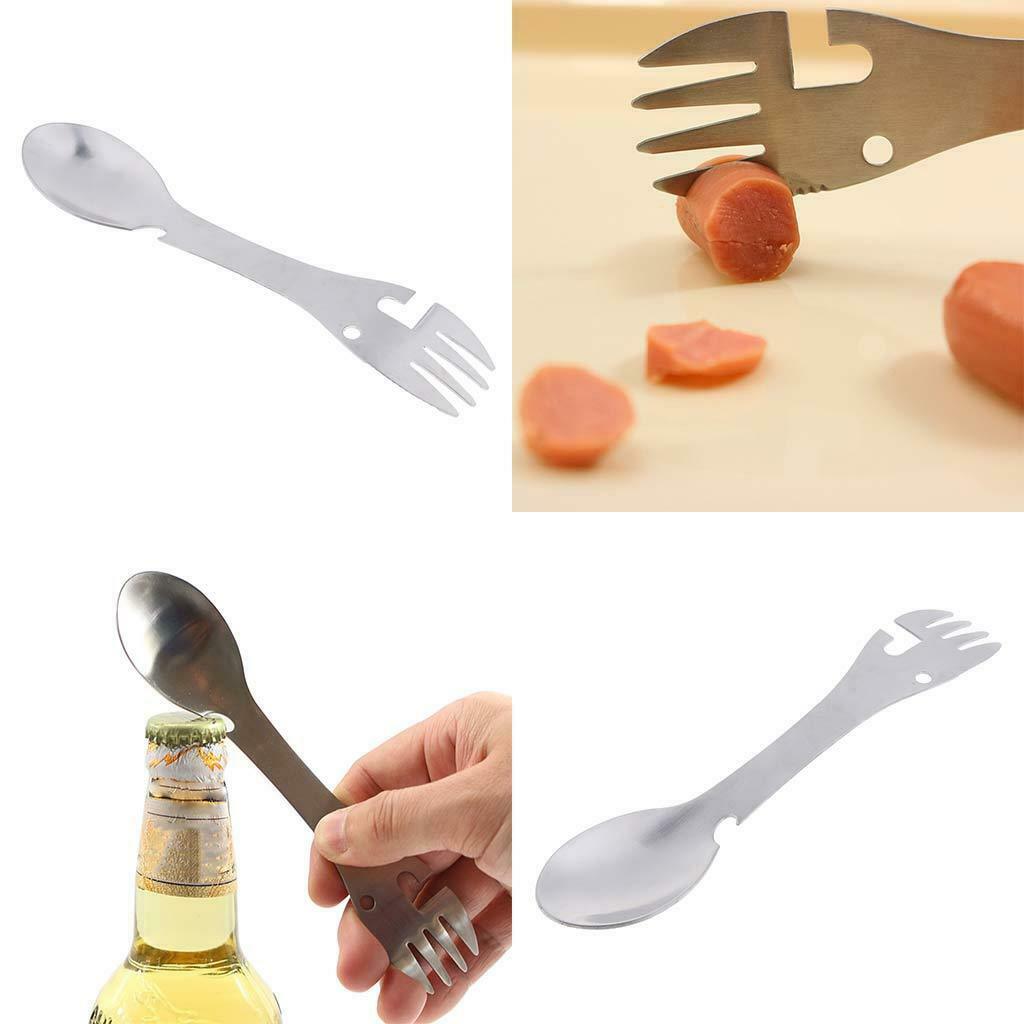 2pcs   Eco - Friendly   Fork   Spoon   Steel   with   Serrations   for