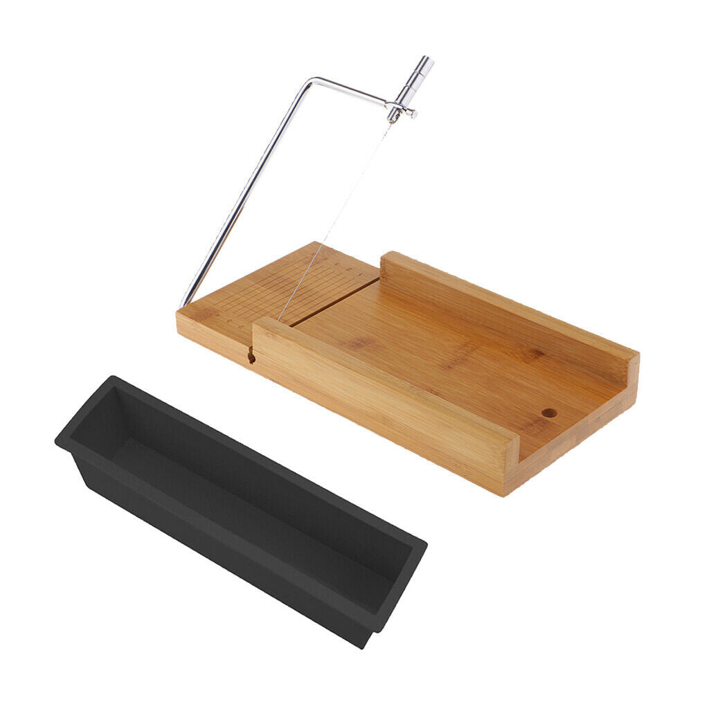 Black +Wood Stainless Steel Wire Cutter For DIY Bread Cake Soap