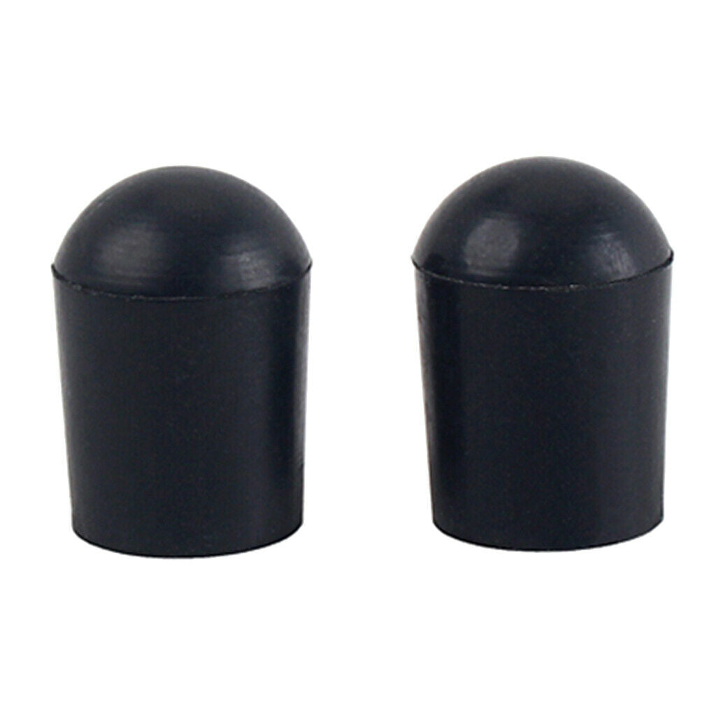 Set of 2 Black Cello Tail Column Foot Brace Rubber Pad Instruments Accessory