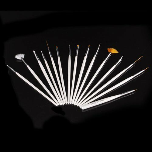 15pcs Nail Art Gel Design Pen PaInting Polish Brush Dotting Drawing Tool Set