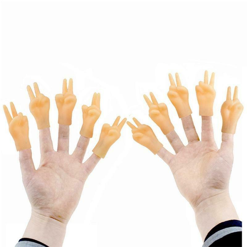 2pcs Hand Finger Puppets Soft Realistic Feeling Finger PuppetsScissors Game Fun