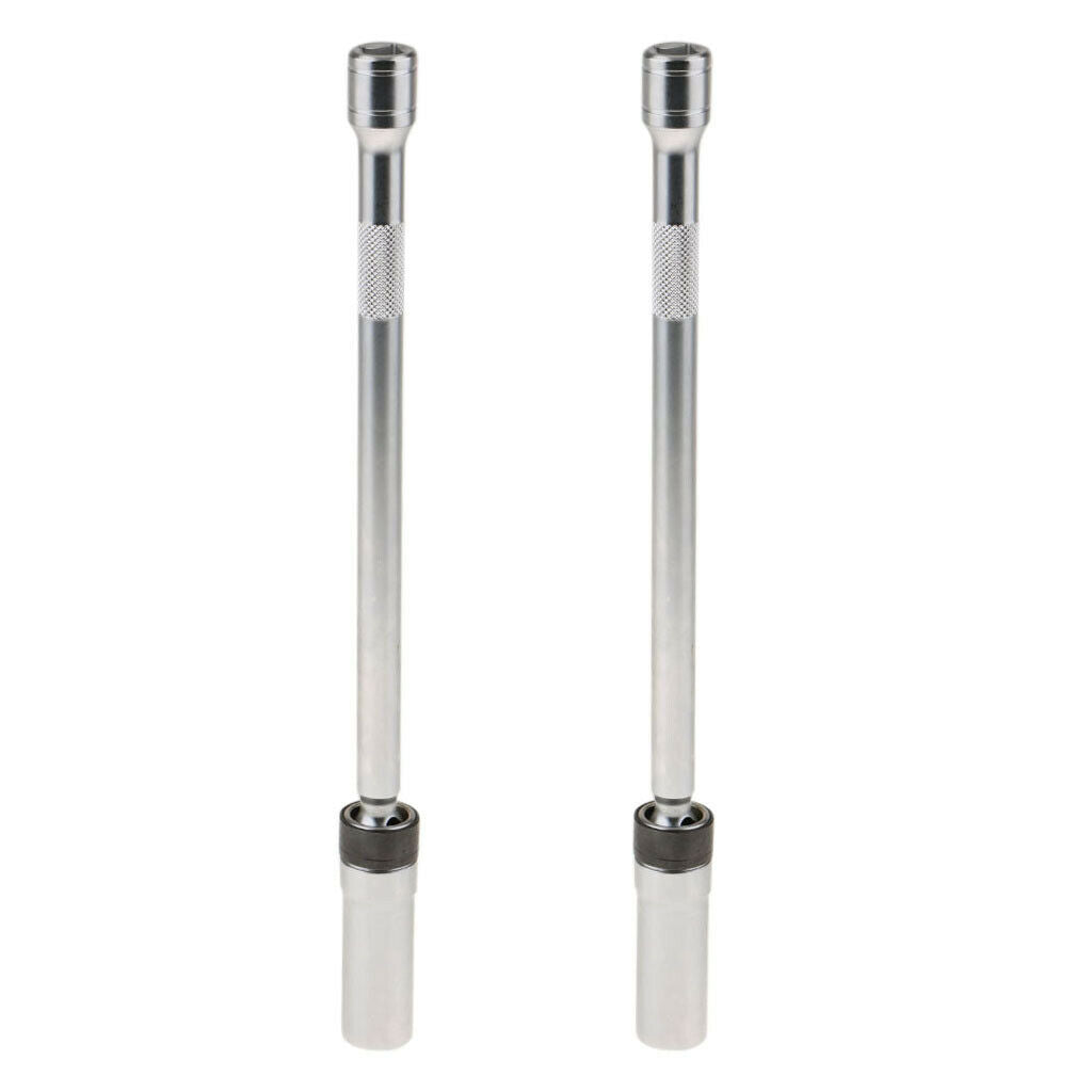 2x Drive Ignition Long Spark Plug Socket with Magnetic Retainer  16mm