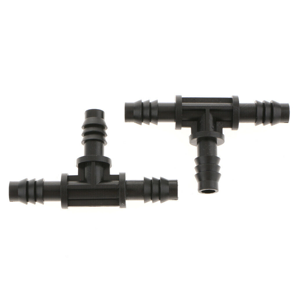 10 Pcs Micro Drip Irrigation System Dripper Tee Pipe Adapter Barb Hose