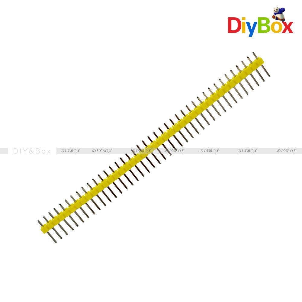 [10PCS] Yellow 40Pin 1x40P Male Breakable Pin Header Strip Connector Row 2.54mm