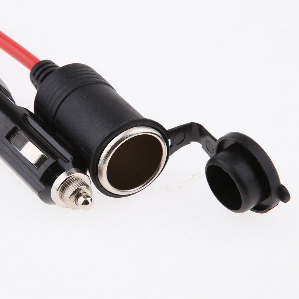 12-24V Car Cigarette Lighter Power Plug Socket Adapter Extension Cable 360cm
