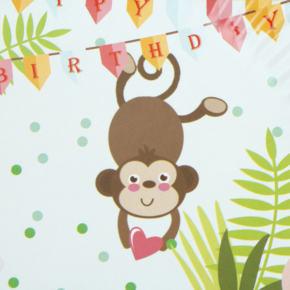 10pcs Safari animals theme paper plates kids birthday party disposable di.l8