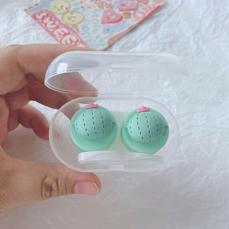 Women Color Contact Lenses Case Cute Strawberry Carrot Watermelon Peach CactBDA
